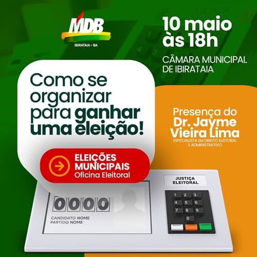 MDB de Ibirataia Promove Evento sobre Estratégias Eleitorais para as Eleições Municipais de 2024