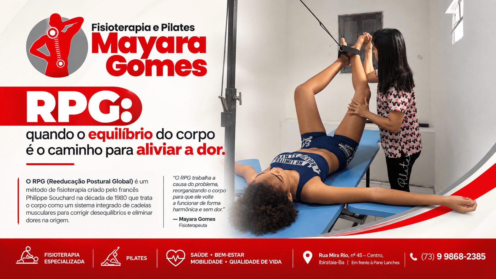 FISIOTERAPIA E PILATES MAYARA GOMES | RPG: quando o equilíbrio do corpo é o caminho para aliviar a dor