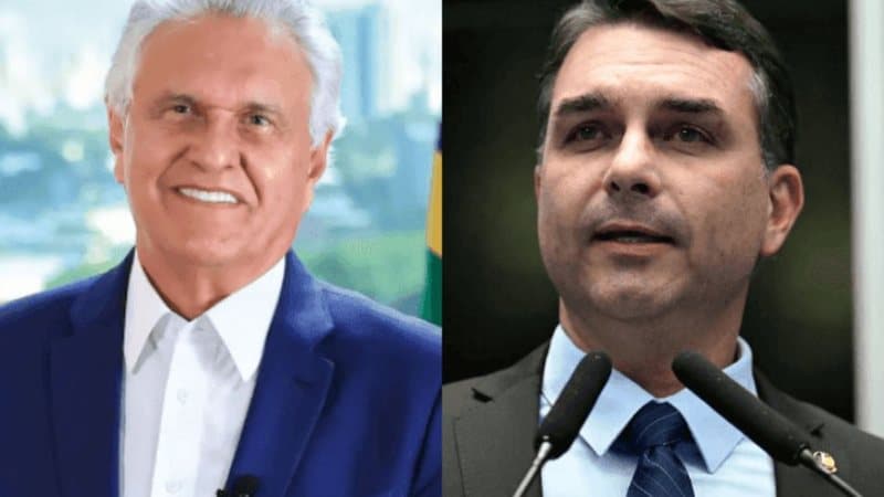 Flávio Bolsonaro viaja a Goiás para receber apoio de Ronaldo Caiado no segundo turno